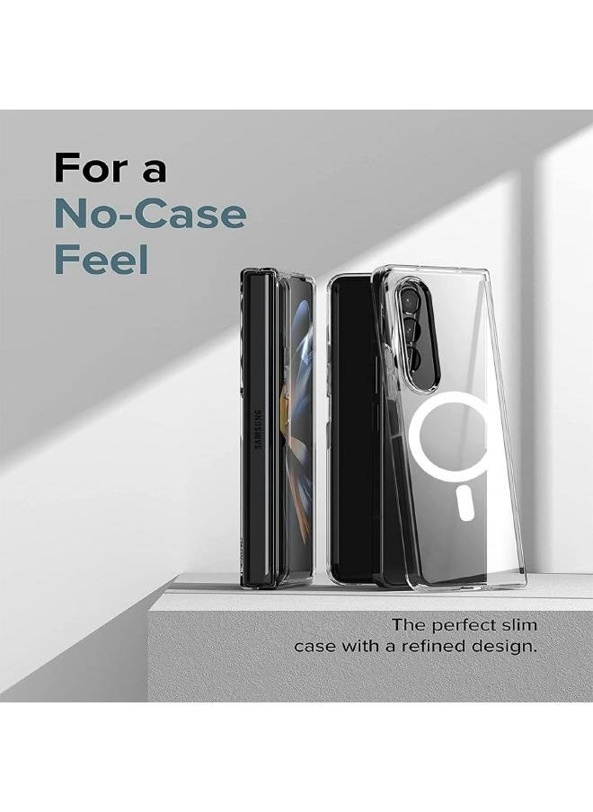 Generic - Clear Galaxy Case for Samsung Galaxy Z Fold 5, Compatible with MagSafe Wireless Charging, Ultra Slim Shockproof Clear Cover - Image 1