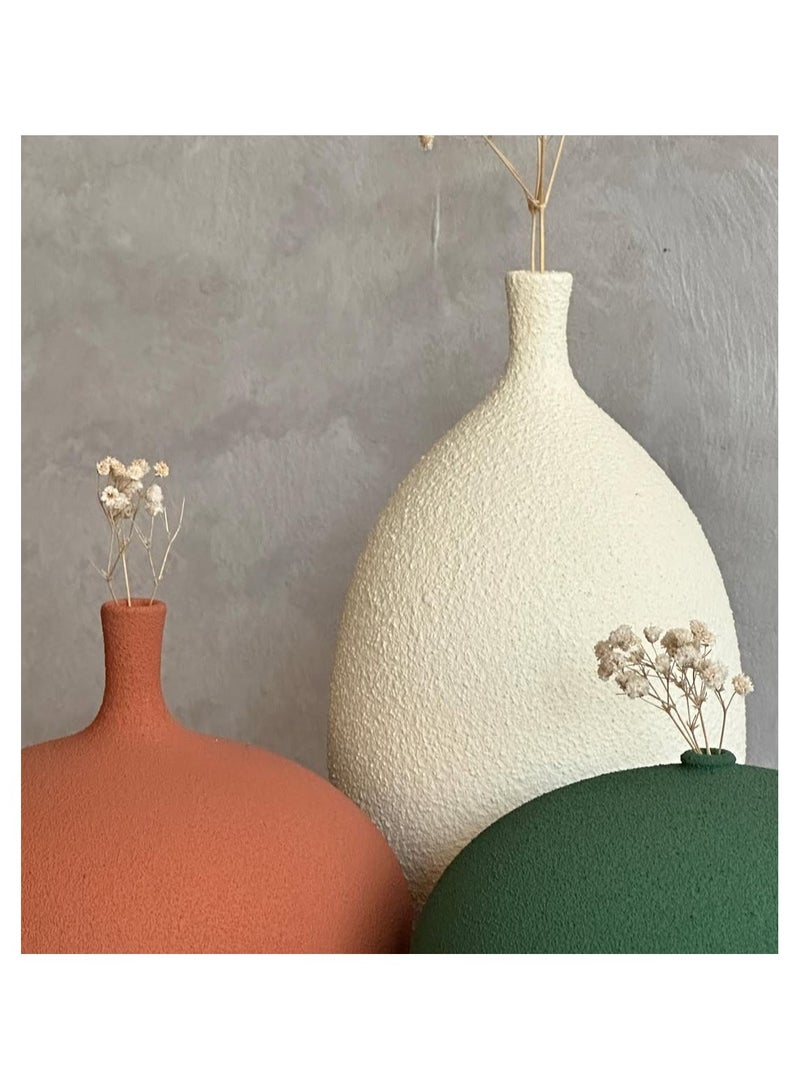 بصمة طقم مزهرية سيلا من بصمة مكون من 3 قطع - مزهريات زخرفية حديثة بسيطة لغرفة المعيشة وطاولة غرفة الطعام وطاولة القهوة وقطعة مركزية للرفوف - Image 2