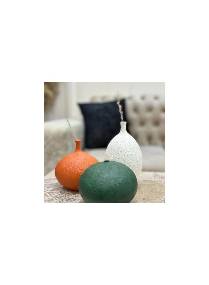 بصمة طقم مزهرية سيلا من بصمة مكون من 3 قطع - مزهريات زخرفية حديثة بسيطة لغرفة المعيشة وطاولة غرفة الطعام وطاولة القهوة وقطعة مركزية للرفوف - Image 3