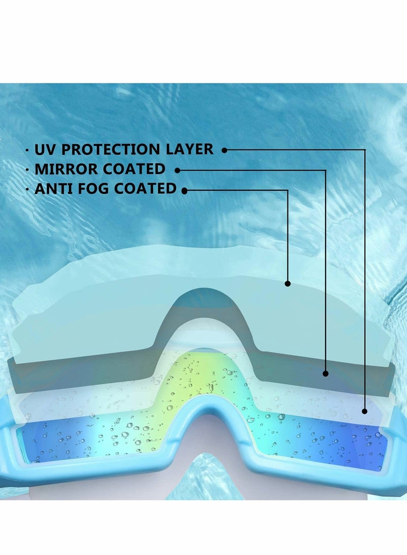 Excefore 2Pack Swimming Goggles for Kid Anti-Fog Leak Proof UV Protection Child Boy Girl Teen - Image 4