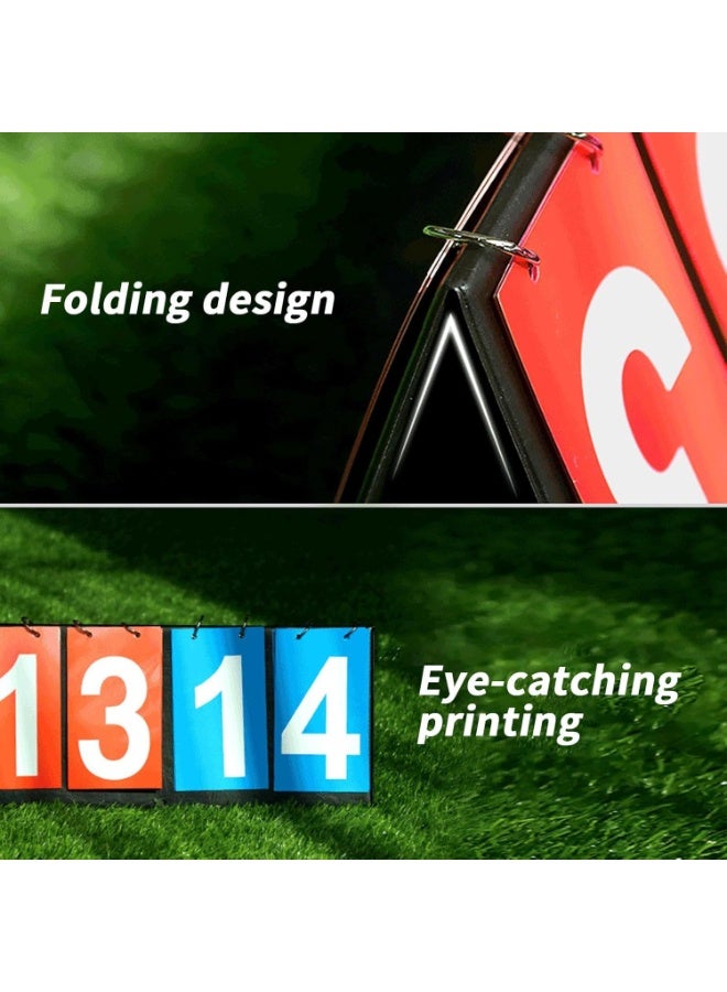FAYET 4-Digit Portable Tabletop Flip Scoreboard ， Double-Sided Manual Score Keeper for Indoor & Outdoor Sports - Image 4