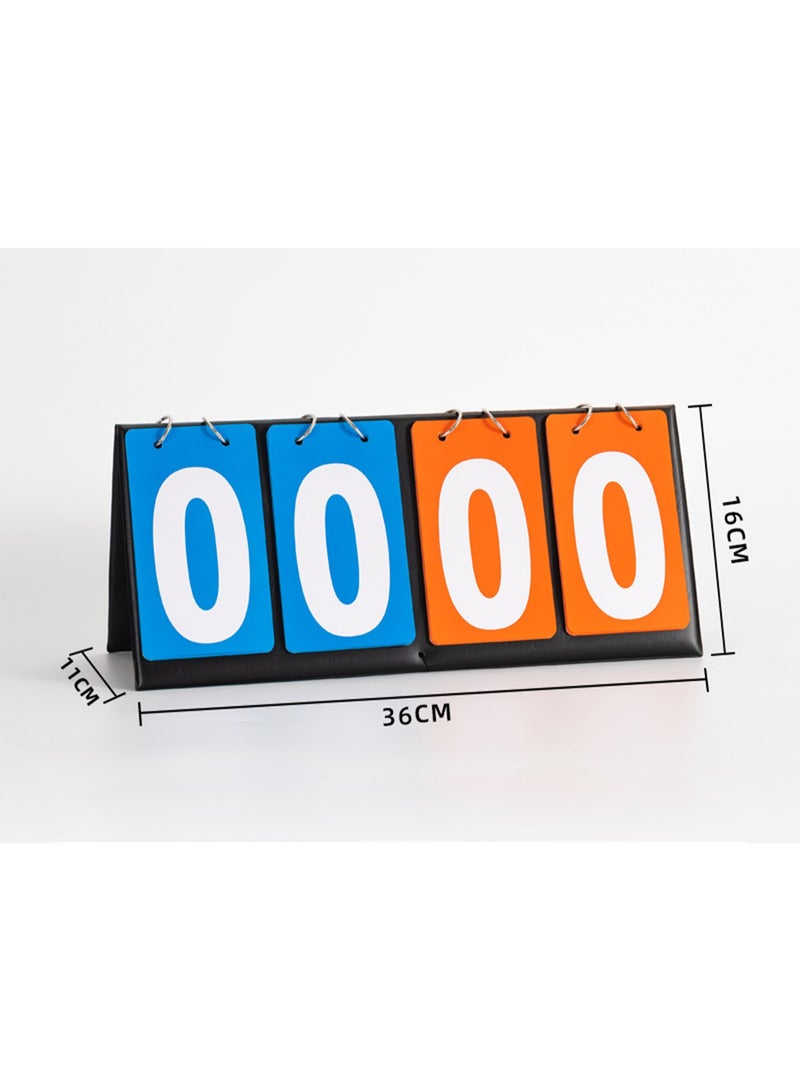 FAYET 4-Digit Portable Tabletop Flip Scoreboard ， Double-Sided Manual Score Keeper for Indoor & Outdoor Sports - Image 5