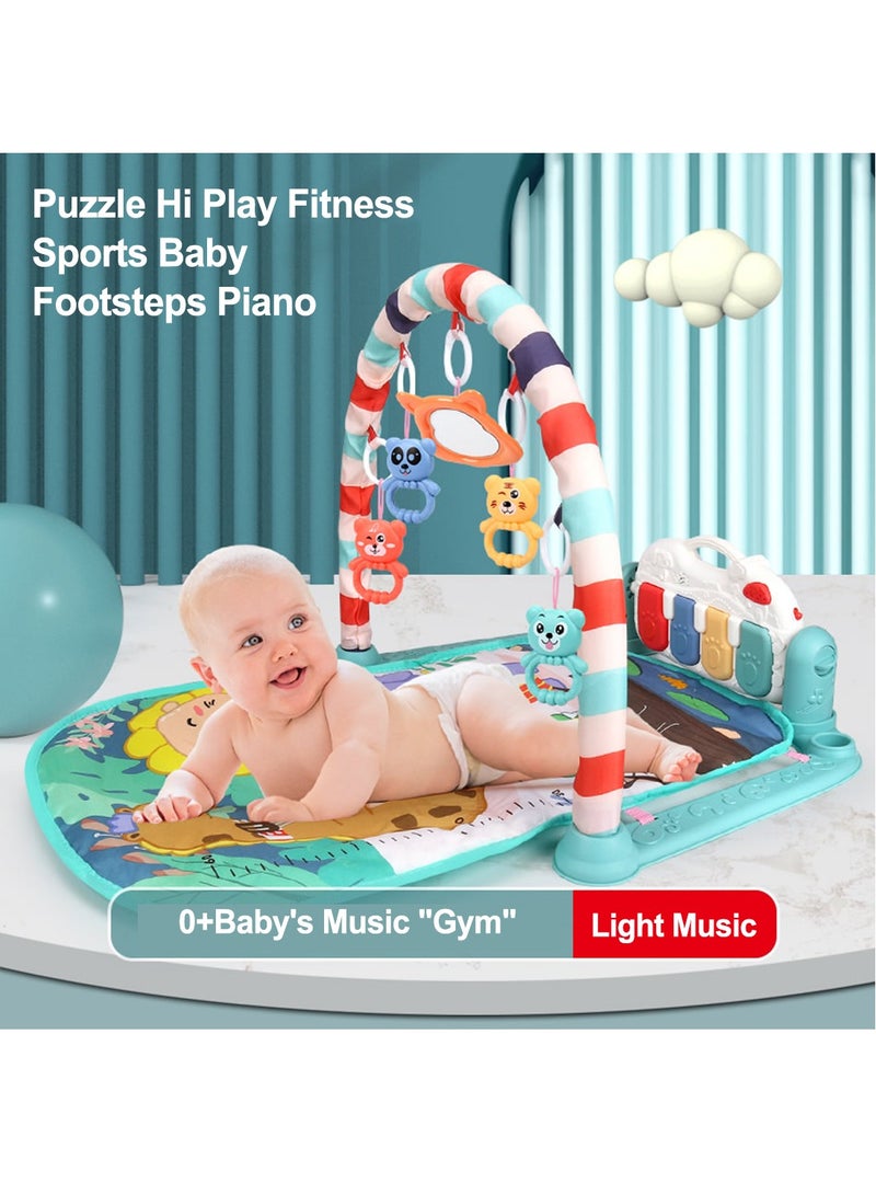 MaBaby Baby Gyms Play Mats Musical Activity Center Baby Piano Gym Mat Tummy Time Padded Mat for Newborn Toddler Infants - Image 4