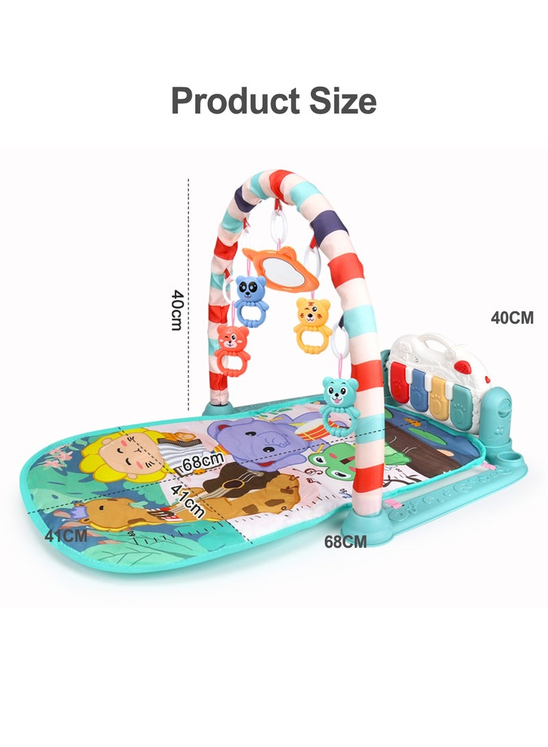 MaBaby Baby Gyms Play Mats Musical Activity Center Baby Piano Gym Mat Tummy Time Padded Mat for Newborn Toddler Infants - Image 5