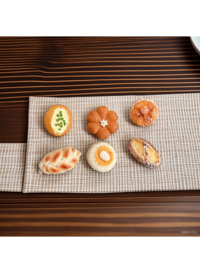 مجموعة مغناطيس ثلاجة ديكورات مصغرة من 12 قطعة، مغناطيس سبورة بيضاء مغناطيسية لطيفة على شكل خبز فرنسي، ملصقات ثلاجة منزلية - Image 3