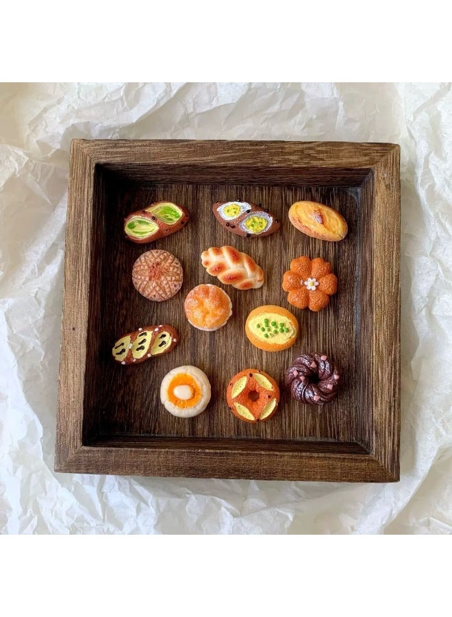 مجموعة مغناطيس ثلاجة ديكورات مصغرة من 12 قطعة، مغناطيس سبورة بيضاء مغناطيسية لطيفة على شكل خبز فرنسي، ملصقات ثلاجة منزلية - Image 4