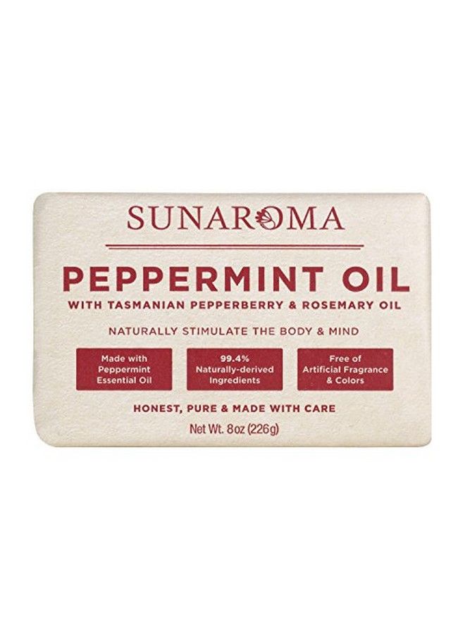 SUNAROMA Peppermint Oil W/ Tasmanian Pepperberry And Alpine Rose Soap (8 Ounce) - Image 1