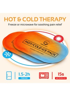 AllSett Health Reusable Hot And Cold Gel Ice Packs For Injuries | Cold Compress, Ice Pack, Gel Ice Packs, Cold Pack, Gel Ice Pack, Cold Packs For Injuries, 10.5 In Long X 5 In Wide, | 4 Pack  - Image 2