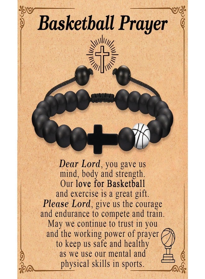 FIEEFX Basketball Gifts for Teen Boys, Basketball Bracelet for Boys Basketball Players Team Fan Son Nephew Grandson Brother on Senior Night/Birthday/Graduation/Back to School/Christmas/Valentines /Easter - Image 1