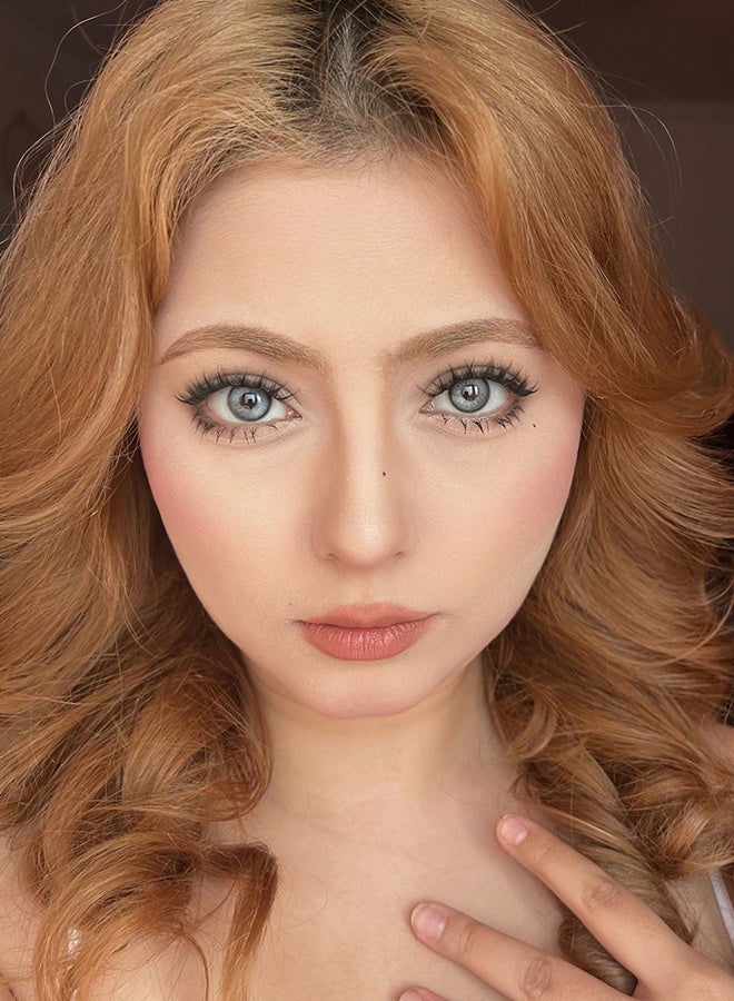 Mystic Eyes Opera Blue Colored Contact Lenses 6-Month Disposable – Bright Blue Eye Effect, Natural Look Big Eye, Soft & Comfortable Daily Wear Cosmetic Contacts - Image 3