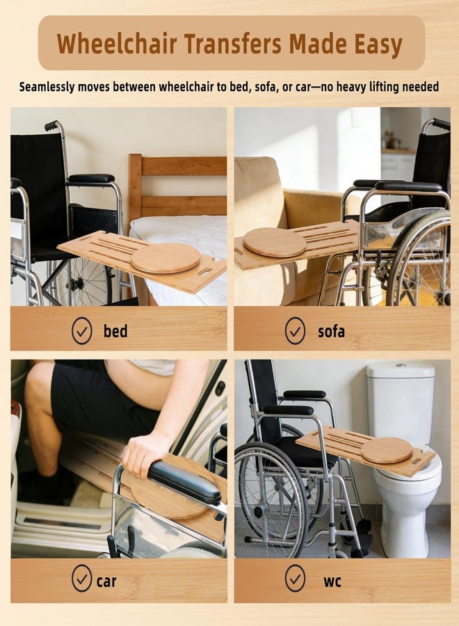 Sienson Slide Transfer Board with Turntable,Slide Board MakeTransfers Easier,Heavy-Duty Sliding Board for Patient Senior and Handicap Move Assist and Slide Transfer,Holds up to 450 Pounds - Image 5
