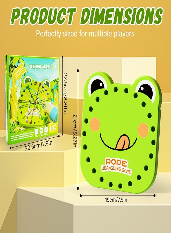 TSFGDYL Frog Brainy Knots Game,Rope Untangling Puzzle Game,Educational Strategy Board Game for Kids & Adults, Family Travel Party Toys, Gifts for All Ages - Image 2