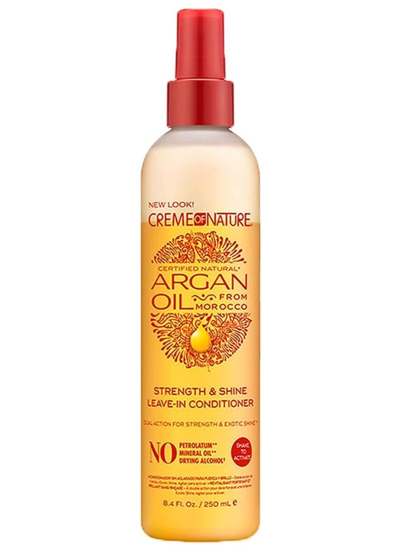 Creme of Nature بلسم زيت الأركان من كريم الطبيعة، تركيبة لفك التشابك وترطيب الشعر العادي، 8.4 أونصة سائلة  - Image 1