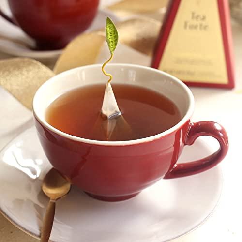 Tea Forte Porcelain Tea Cup and Lid, Steeps 8 oz., Microwave & Dishwasher Safe, Café Cup Ruby Red - Image 3