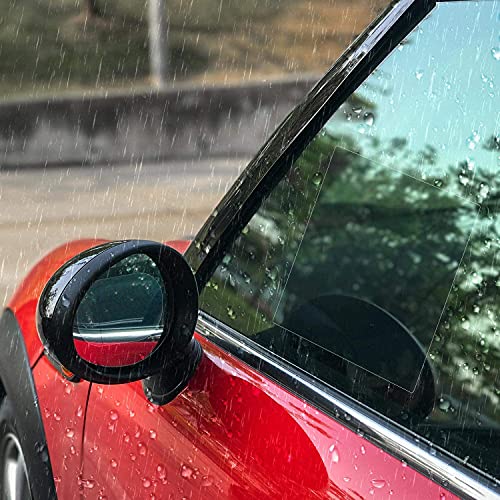 HSR Universal Car Accessories Rear-View Mirror Waterproof Anti Fog Rainproof Anti-Water Protective Film Sticker for Car (Oval - 2 PCs) - Image 5