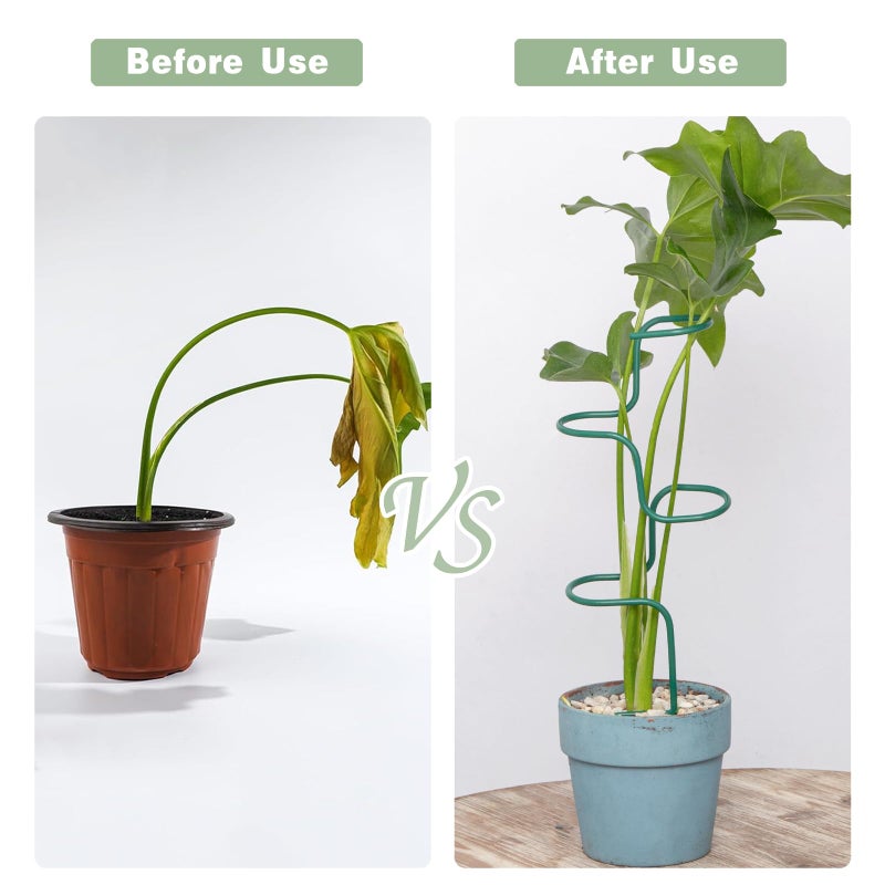GOOOXIM Set of 3 Sturdy Metal Plant Support Stakes for Indoor & Outdoor Use - Garden Trellis for Hydrangeas, Monstera, Flowers, Herbs, and Seedlings - Ideal for Small to Medium Plants - Image 3