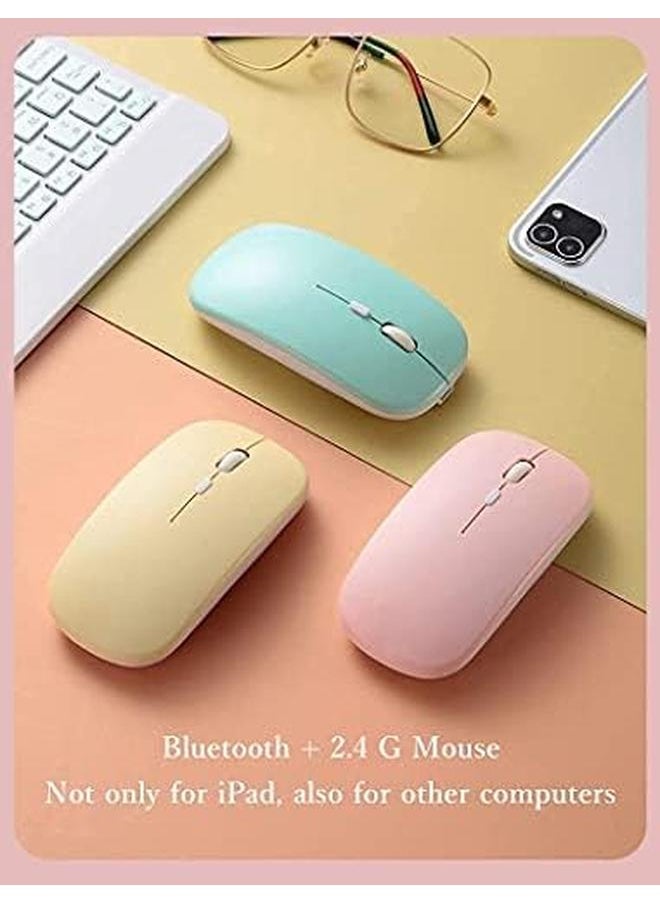 erorex - Arabic And English Keyboard Case With Mouse For Ipad 10.2'' 9Th Gen 2021 8Th Gen 2020 7Th Gen 2019 Touchpad Keyboard Case Retro Round Key With Mouse Color Keyboard Purple - Image 1