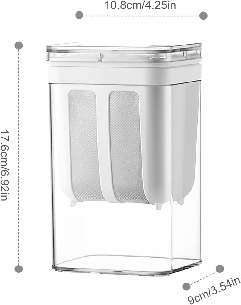 Konquer TimeS مصفاة الزبادي اليوناني 1100 مل – صانع زبادي متعدد الاستخدامات مع شبكة دقيقة وغطاء للحليب الصويا، الكفير، التوت، الحساء، العصير والقهوة - Image 2