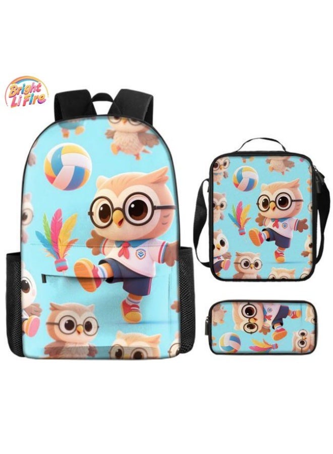 Bright Li Fire Cute cartoon bag set | shoulder + handbag + stationery bag | school season/holiday gift hot recommendation  - Image 1