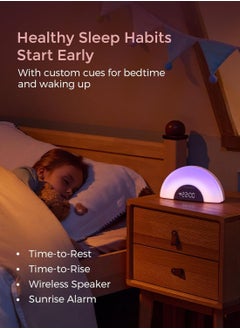 Momcozy DreamSync Tech™ Baby Sound Machine, Night Light, APP Control, Routine Builder, White Noise Machine with 34 Soothing Sounds, Wake Up Light Sunrise Alarm Clock, Wireless Speaker  - Image 5