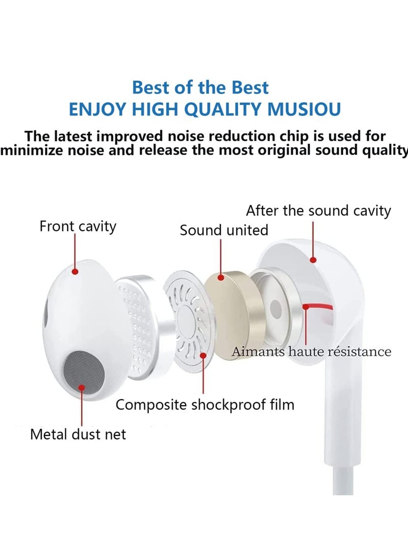 Yesido - Lightning Headphone Wired for iPhone 13 [Apple MFi Certified] Built-in Microphone & Volume Control, in-Ear Stereo Headset Compatible with iPhone 13 Mini/SE/12 Pro/12Pro Max/11/X/8 7-All iOS System - Image 1