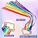 Aoriher 4 Pieces Rainbow Hand Ribbon Kite with Bells Wind Wand Dancing Ribbon Streamer Cloud Wood Sensory Toys Wooden Educational Toy for Party Birthday Rainbow Colors - Image 4