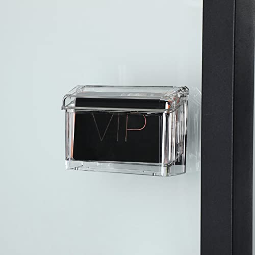 Vicenpal Outdoor Business Card Holder Clear Wall Mount Acrylic Business Card Box Included Peel and Stick for Office Store Trucks Wall Outdoor 4.25 x 1.46 x 2.87 inch(4 Pieces) - Image 2