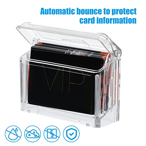 Vicenpal Outdoor Business Card Holder Clear Wall Mount Acrylic Business Card Box Included Peel and Stick for Office Store Trucks Wall Outdoor 4.25 x 1.46 x 2.87 inch(4 Pieces) - Image 4