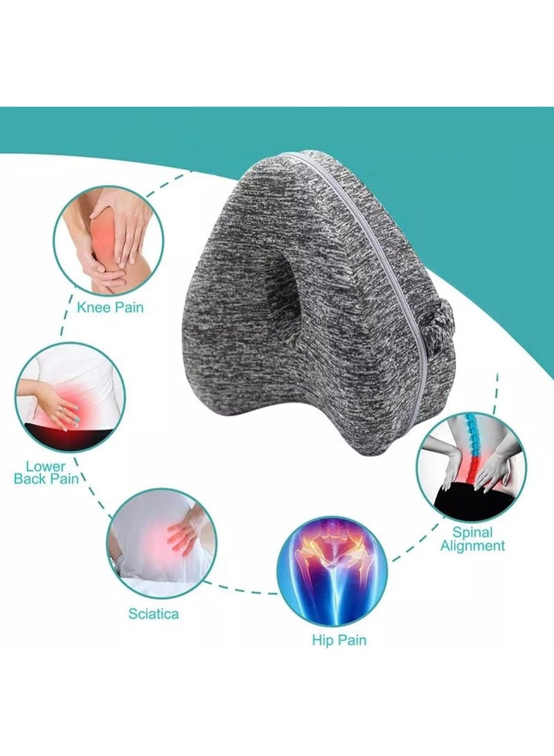 Leg Knee Foam Support Pillow Memory Foam - Knee Leg pillow for Sleeping Soothing Pain Relief for Sciatica, Back, Hips, Knees, Joints & Pregnancy - Image 2