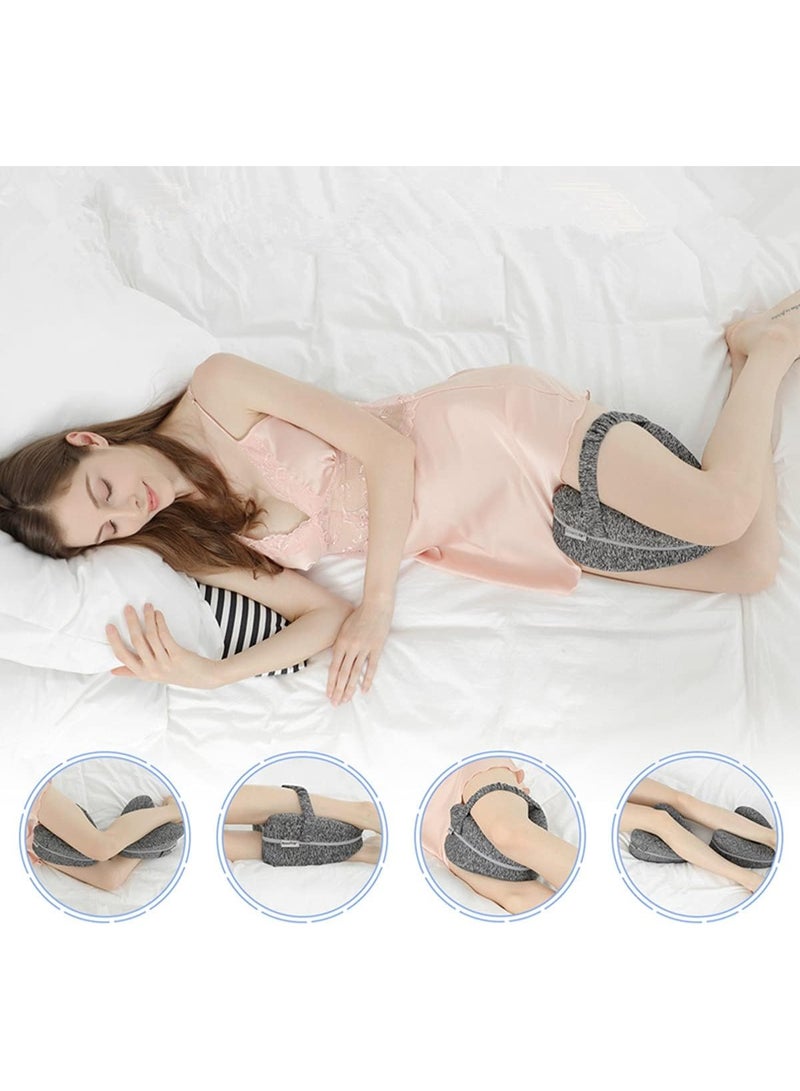 Leg Knee Foam Support Pillow Memory Foam - Knee Leg pillow for Sleeping Soothing Pain Relief for Sciatica, Back, Hips, Knees, Joints & Pregnancy - Image 3