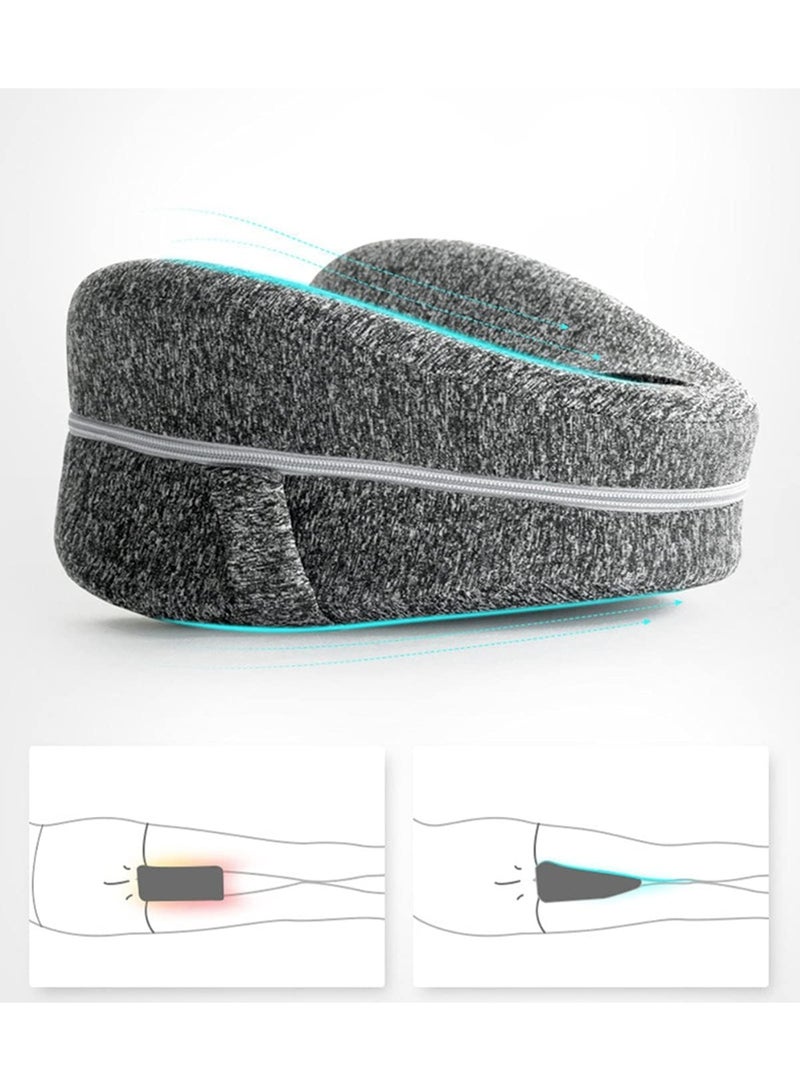 Leg Knee Foam Support Pillow Memory Foam - Knee Leg pillow for Sleeping Soothing Pain Relief for Sciatica, Back, Hips, Knees, Joints & Pregnancy - Image 4