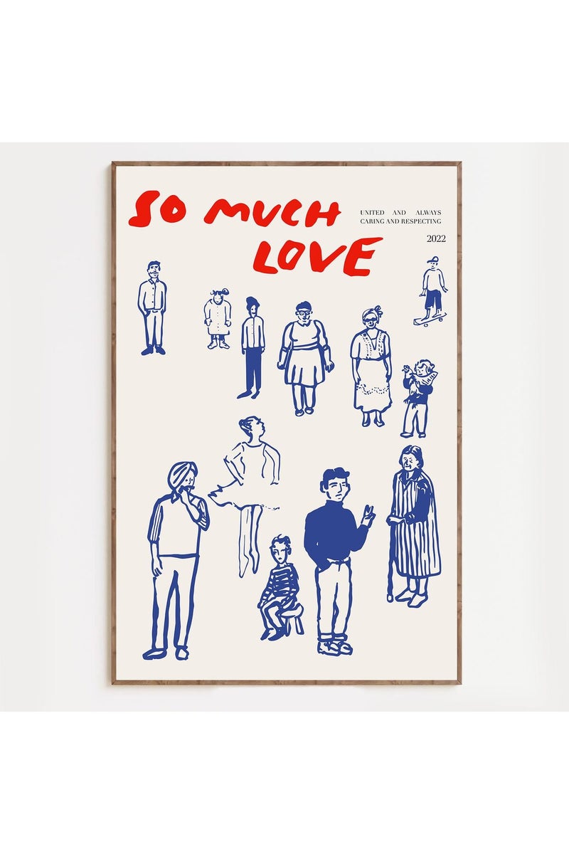 Canrvasvibe So Much Love Blue Aesthetic Poster - Image 1