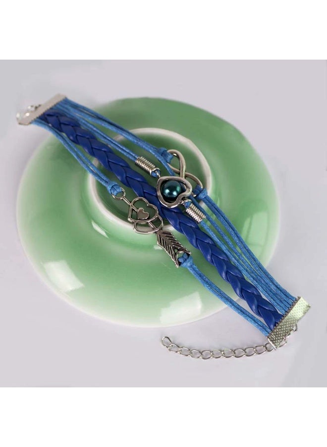 Goolsky Newly Launched Fashion Retro Love Pearl Multi-Color Rope Multi-Layer Bracelet - Image 2