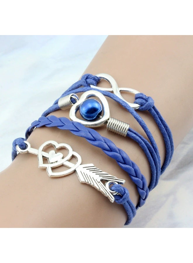 Goolsky Newly Launched Fashion Retro Love Pearl Multi-Color Rope Multi-Layer Bracelet - Image 3