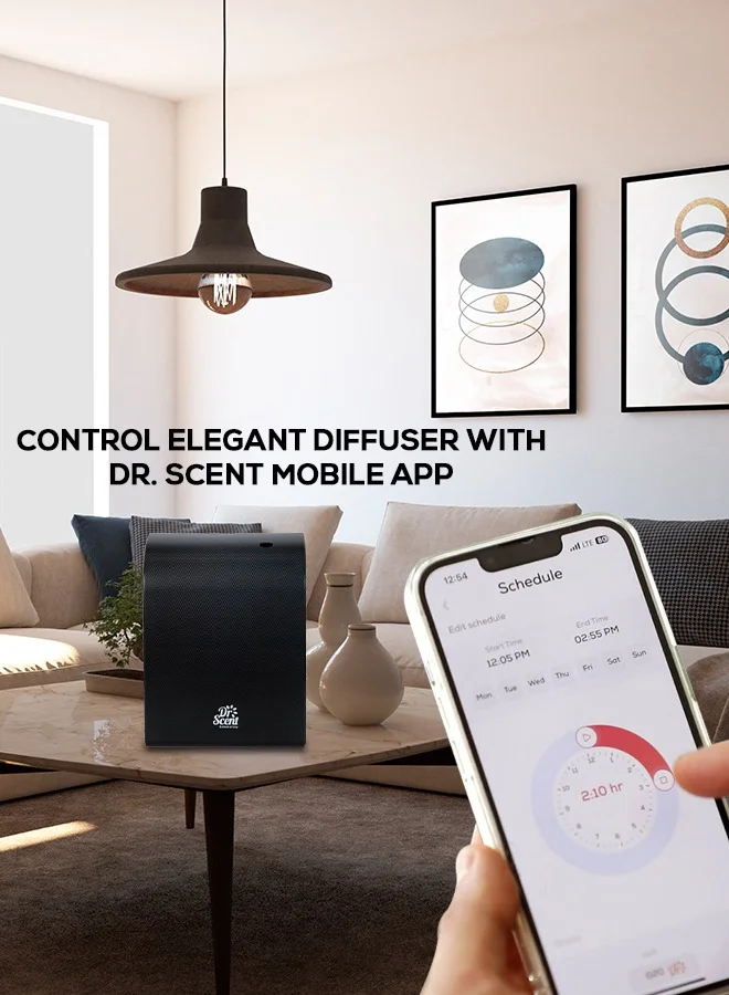 دكتور سينت موزع الزيوت العطرية دكتور سينت – الأزهار الأنيقة | تصميم متطور، تغطية 100m²-300m³ متر مربع، بلوتوث والتحكم في التطبيقات، ينشر العطر لتعزيز بيئتك (أبيض)
