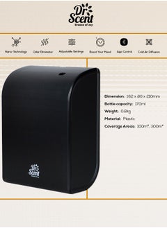 Dr Scent Essential Oil Diffuser – Elegant Floral | Sophisticated Design, 100-300 m² Coverage, Bluetooth & App Control, Infuses Fragrance to Enhance Your Environment (Black) - pzsku/ZD051445F6455594A1A45Z/45/_/1726638939/5abb9899-a6d1-4191-999b-c7b61b66f3a0