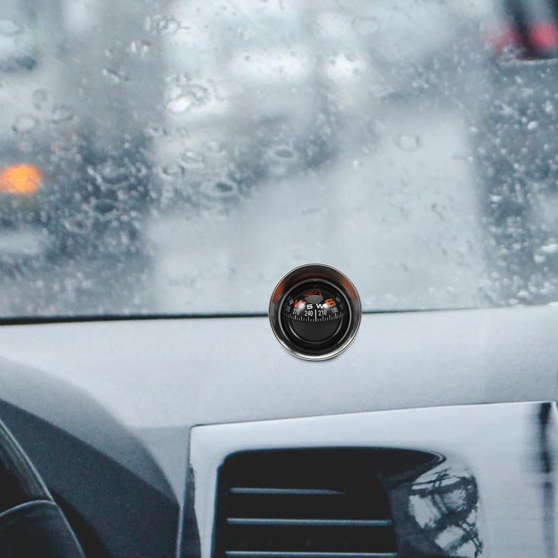 Car Dashboard Compass Ball With Adhesive For Car Boat Interior Navigation Guide Outdoor Direction Tool Black - Image 4