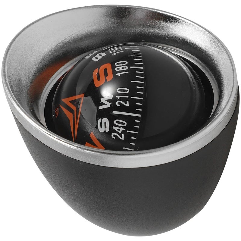 Car Dashboard Compass Ball With Adhesive For Car Boat Interior Navigation Guide Outdoor Direction Tool Black - Image 2