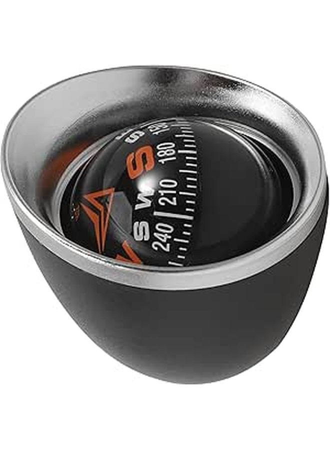 Car Dashboard Compass Ball With Adhesive For Car Boat Interior Navigation Guide Outdoor Direction Tool Black - Image 1