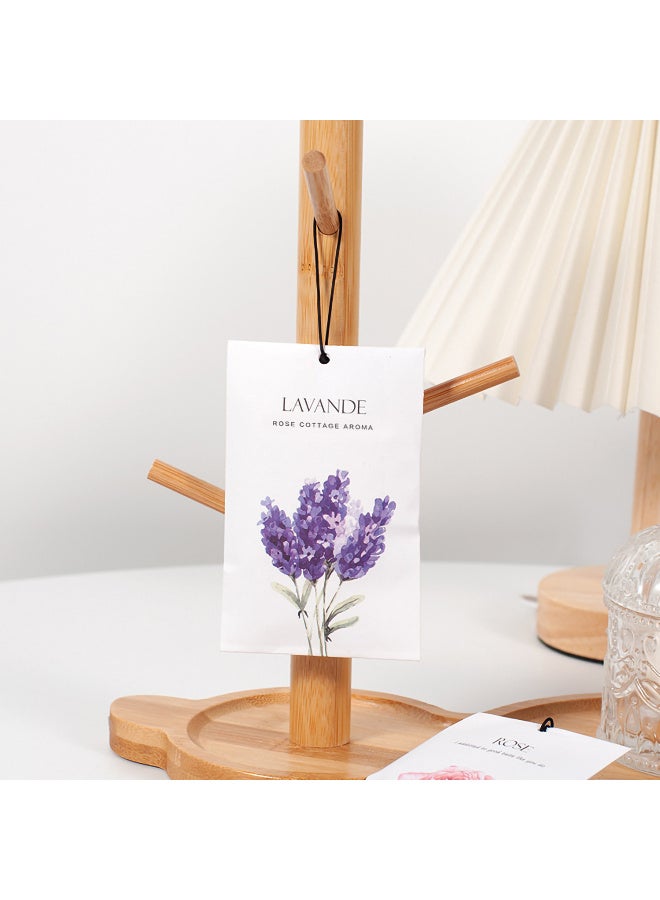 موثوقية التنبؤ 12 عبوة من أكياس العلاج بالروائح العطرية مع خطافات معطر خزانة الملابس، معطر هواء، معطر هواء، ورد، لافندر، زنبق، ياسمين 4 عطور لأدراج خزانة الملابس الحمام الأحذية السيارة الخ. - Image 5