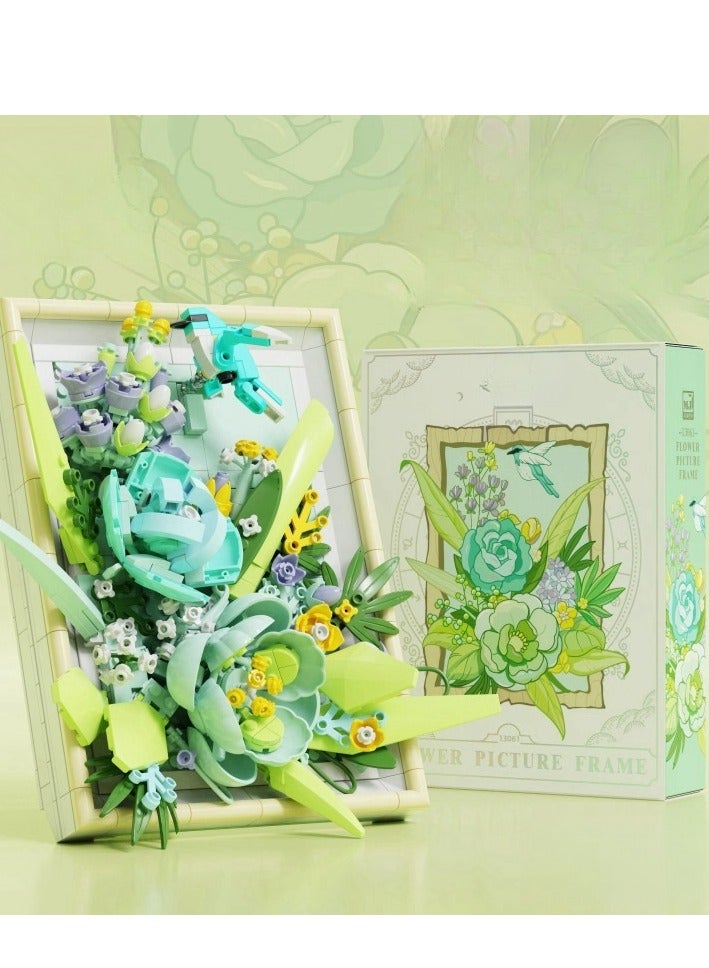 Creative Photo Frame, Bouquet, Building Block Gift - Image 1