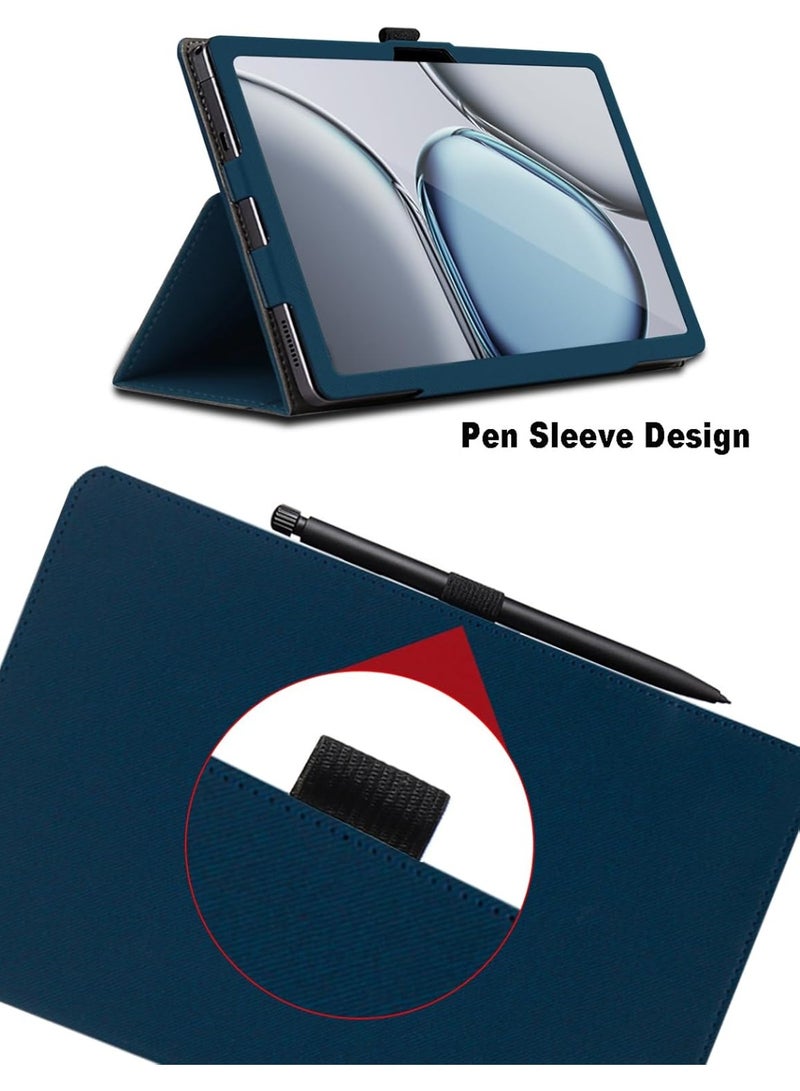 VKL Case for TABWEE W90 11 inch, TABWEE W90 Tablet Case, Folding Stand Protective Cover with Pencil Holder and Wrist Strap, Full Protection. (Blue) - Image 3