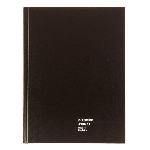 Blueline Record Book, Black, 10.25 x 7.69 inches, 200 Pages (A796.01) - Image 2