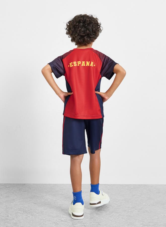 Styli Boys Spain Print Jersey T-Shirt and Shorts FIFA Football Set - Image 3