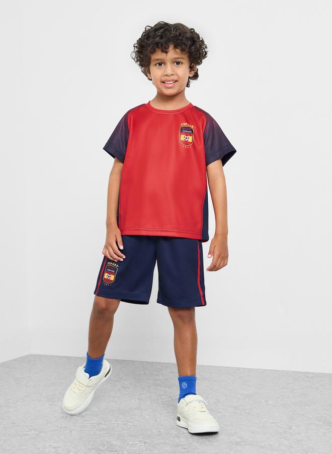 Styli Boys Spain Print Jersey T-Shirt and Shorts FIFA Football Set - Image 1