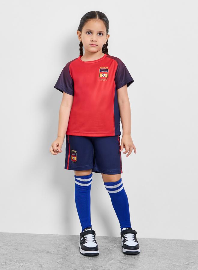 Styli Boys Spain Print Jersey T-Shirt and Shorts FIFA Football Set - Image 5
