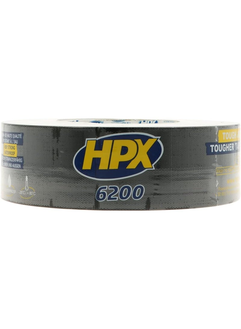 HPX 441318 6200 Duct Tape, 50 mm x 50 m, Black - Image 1