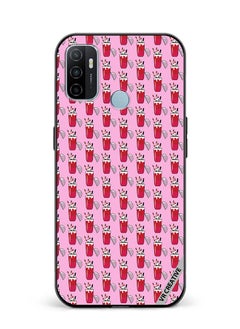 Protective Case Cover For Oppo A53 Ice Cream Glass Drink Design Multicolour