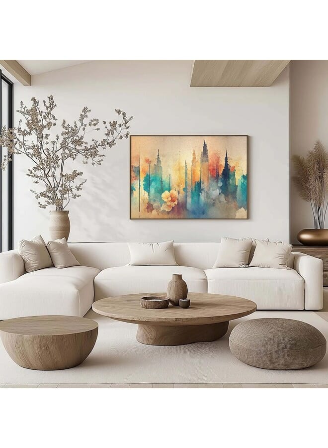 Home Gallery Abstract Art With Watercolor Stain Framed Wall Art - Image 2