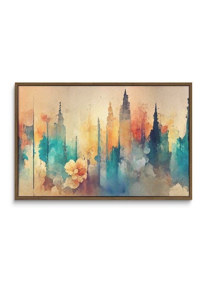 Home Gallery Abstract Art With Watercolor Stain Framed Wall Art - Image 3